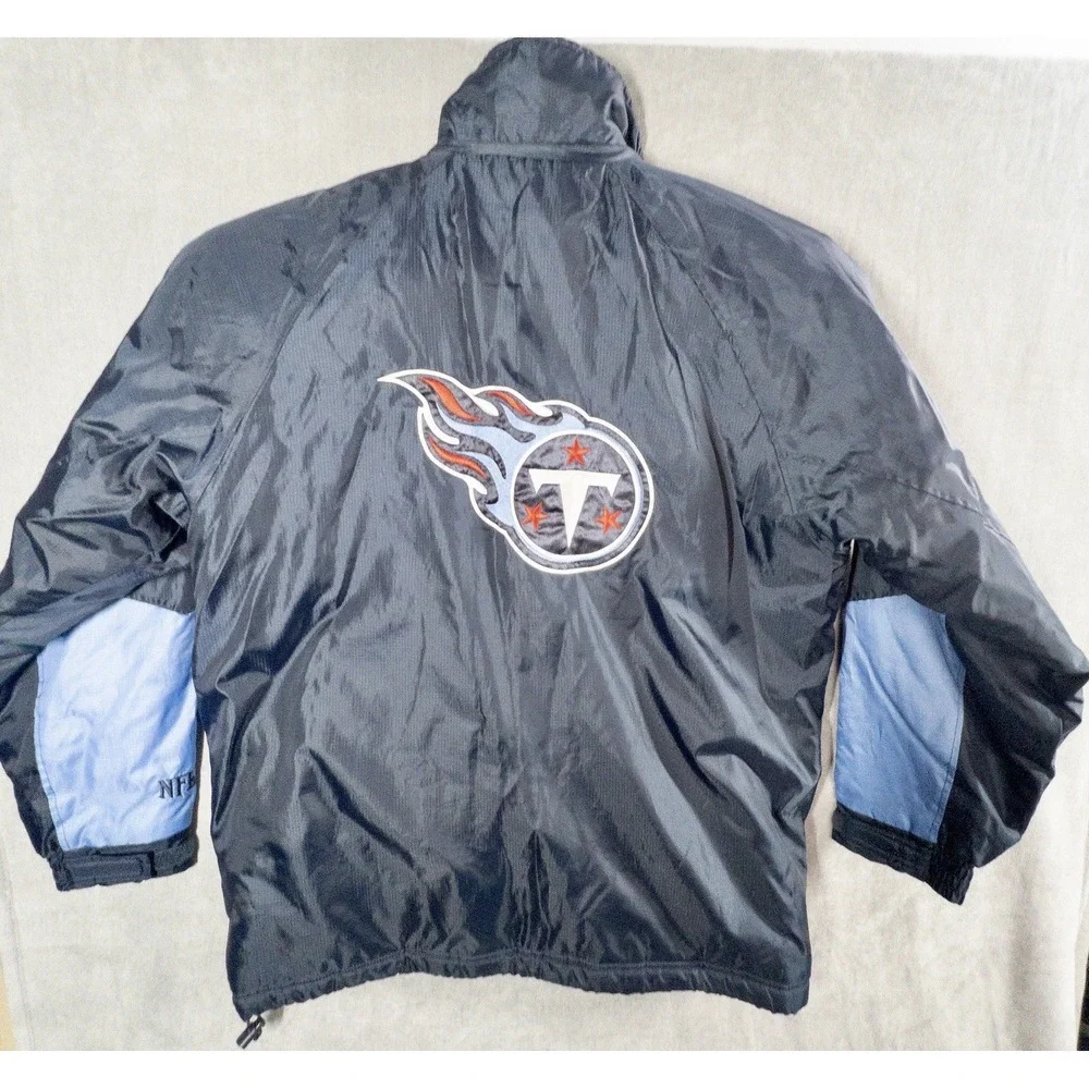 NFL Tennessee Titans Fleece Lined Double Layer Coat Mens Medium Football